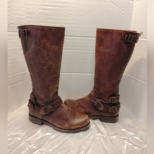 Frye Women Veronica Back Zip # 8.5B US Distressed Leather